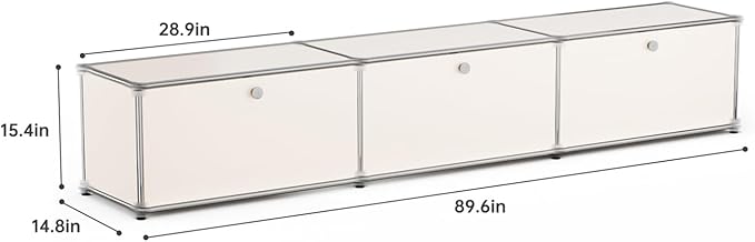 Modern Storage Cabinet White E Versatile Free-Standing Organizer for Living Room, Bedroom, and Home Office Décor