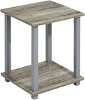 Furnifact French Oak Grey Bookcase with Stylish Design, Sturdy Wood Material, Single Piece Construction for Modern Storage Solution