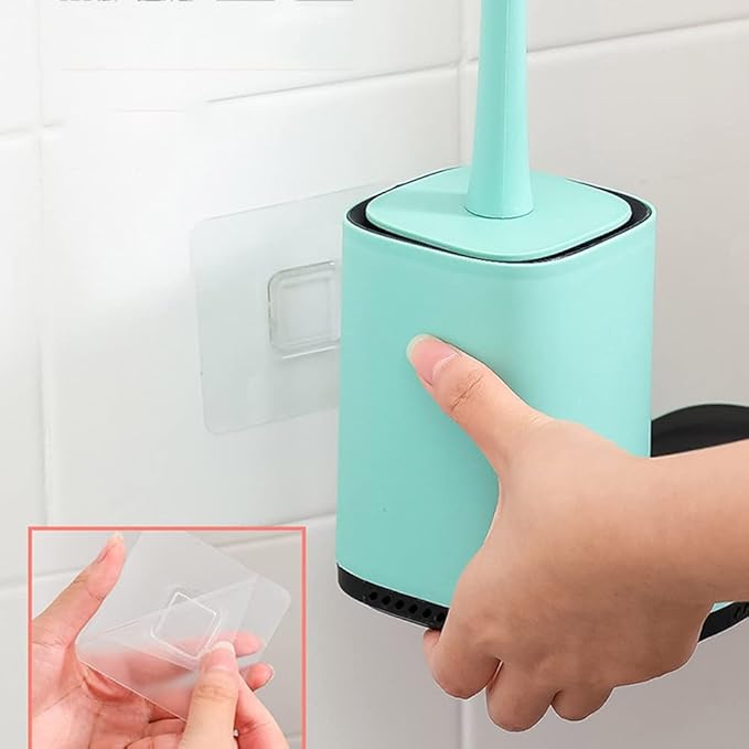 Multi-Function Toilet Brush and Holder, Toilet Cleaner Brush for Bathroom, Floor Standing & Wall Mounted Toilet Scrubber, No Dead Angle Home Cleaning Utensils Bathroom Accessories (Color : Whit