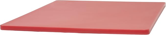 Winco Heavy-Duty Plastic Cutting Board, 15" x 20" x 1/2", Red (Set of 6)