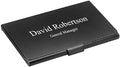 GIFTS INFINITY Personalized Ice Black Gunmetal Stainless Steel Business Card Holder with Free Custom Engraving – Slim Durable Metal Case for Professionals and Entrepreneurs