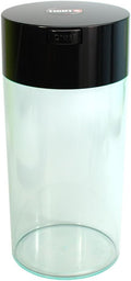 Tightvac - 5oz to 24 Ounce - Patented Airtight Container | Multi-use Vacuum Container Works as Smell Proof Containers for Herbs and Dry Goods. Black Clear