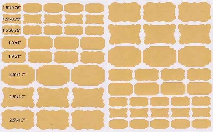 Brown Label Sticker Small Jar Label for Jars and Bottles Pretty Blank Labels Write Kraft Sticker Spice Pantry Label (160pcs)