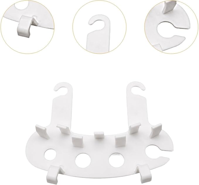 harayaa 5 Gallon Bucket Brush Bracket Organizer Rack Multipurpose Storage Brushes Holder, White