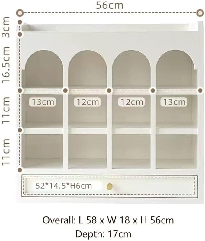 Closet Organizers and Storage 3 Tier Coffee Mug Cabinet Organizer with Drawer Wooden Cupboard Water Cup Storage for Countertop,Holds 12 Mugs-Kitchen Storage Cabinet Convenient,Neat and Beauti