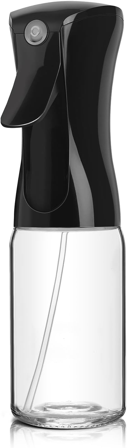 Mistifi Oil Sprayer for Cooking,Fan Spray, Refillable,Glass Bottle,2 Pcs | Even Fan Spray,1g Portion Control,Anti-Drip Design, Easy Refill,Air Fryer,Salad&BBQ Friendly,clear