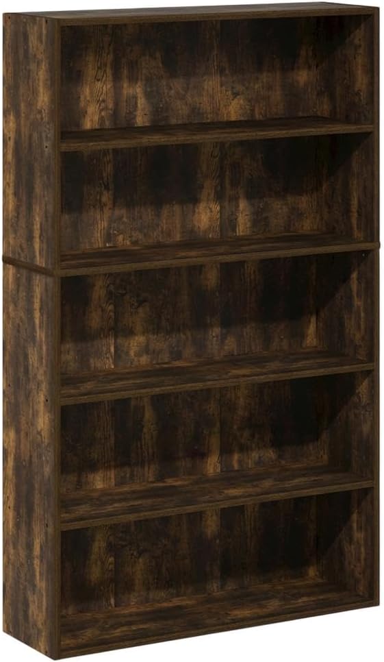 Furnifact Amber Pine 5-Tier Open Shelf Bookcase, Versatile Display and Storage, Wooden Construction for Home and Office, Stylish Durable Design