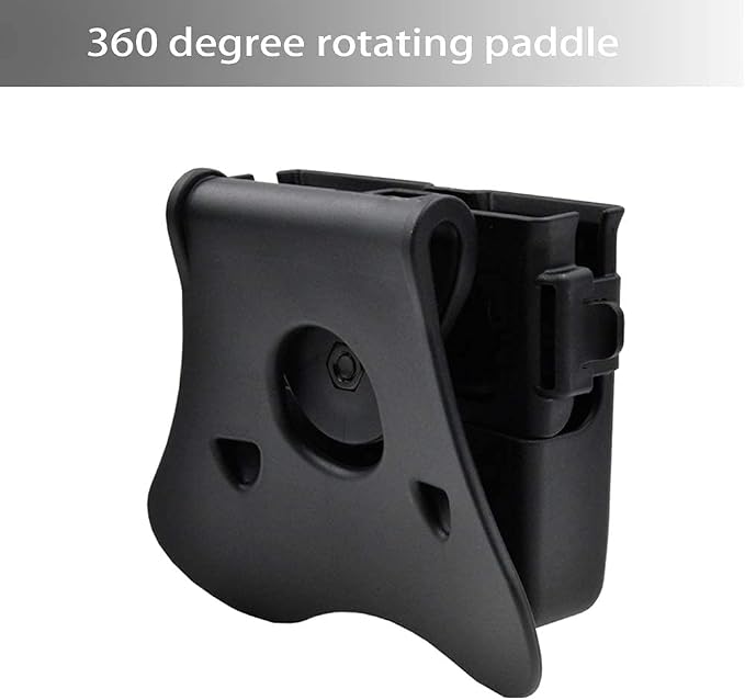 Double Magazine Holster Universal fit 9mm 380 10mm .40 .45 Pistol Magazines | Adjustable Retention Mag Holder Pouch for Glock/Sig sauer/S&W/Beretta/Taurus/Springfield/Ruger/1911 Single & Double Stack Mag