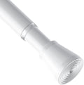 AIZESI Spring Tension Rods Adjustable Tension Curtain Rod Small Tension Rod No Drilling Expandable Spring Loaded Curtain Tension Rod (White,45" to 77"-1Pcs)