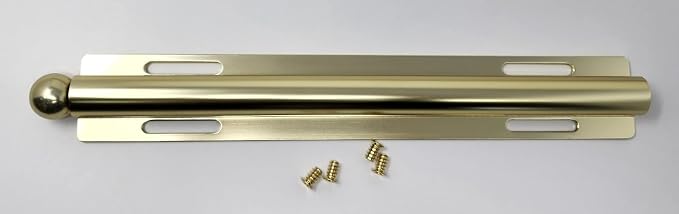 12-Inch Long Expendable and Reversible Pullout Closet Wardrobe Valet Rod with Installation screws (Polished Brass)