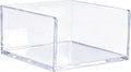 NatSumeBasics Clear Acrylic Sticky Note Holder Dispenser, Fits 3" x 3" Memo Cube, Aesthetic Desk Organizer for Office Supplies