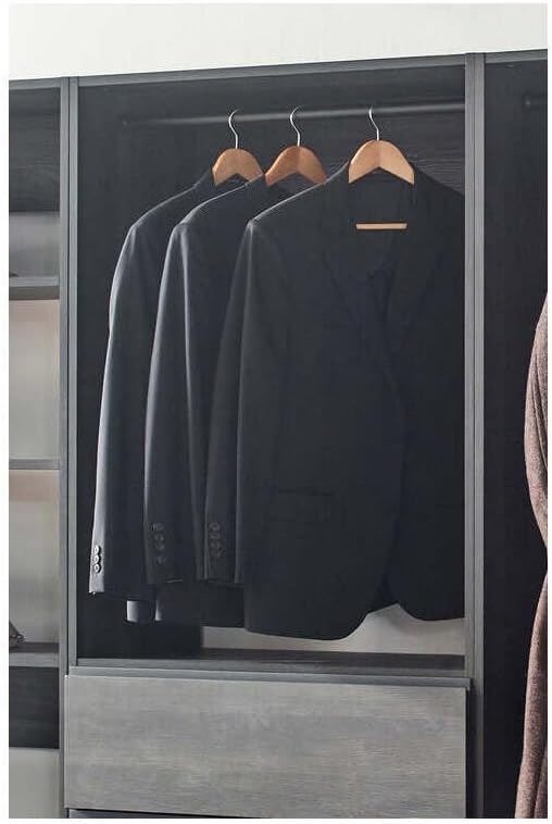 Maykoosh Closet System Organizer - Customizable Walk-in Wardrobe Storage Black/Model ECDA 4 Closet