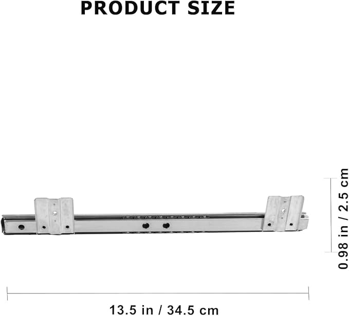 FAVOMOTO 14" Keyboard Drawer Slides - Heavy Duty Ball Bearing Keyboard Slides Under Desk Rails Rack Tray Accessories for Cabinet Furniture Hardware Rails