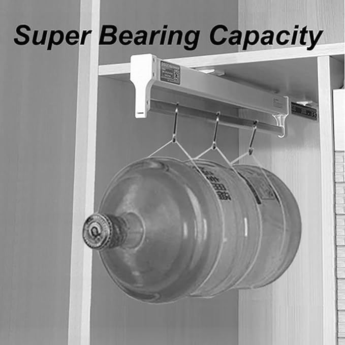 Closet Clothes Hanger Rail,Pull-Out Closet Rod 30-60cm,Wardrobe Clothing Rail,Closet Organizer Rack for Pants and Coat (500MM/19.7INCH)