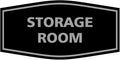 Signs ByLITA Fancy Storage Room Sign (Black/Silver) - Small 5 Pack