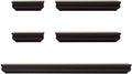 MELANNCO Floating Molding Shelves for Bedroom, Living Room, Bathroom, Kitchen, Nursery, Set of 5, Espresso