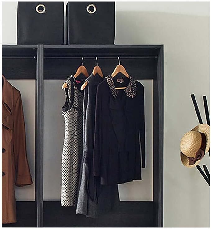 Maykoosh Closet System Organizer - Customizable Walk-in Wardrobe Storage Black/Model ECB 3 Closet