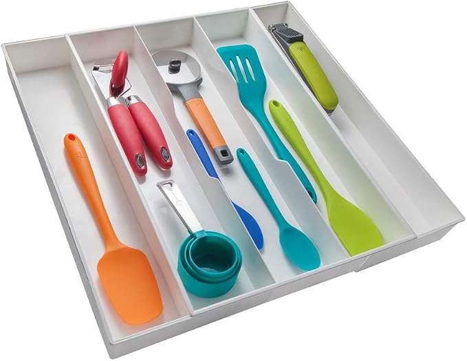 Dial Industries Expandable Silverware Drawer Organizer, Large Utensils