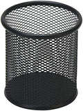 HSYMQ Black Pen Holder Cup for Desk, Pencil Cup Holder, Black Wire Mesh Pen Cup for Desk Office Pen Organizer
