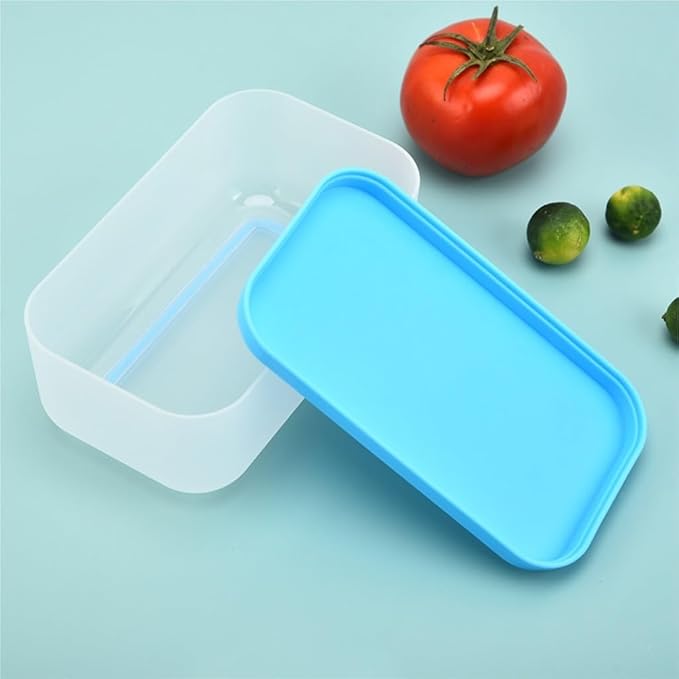 Food Storage Container Square Fresh-keeping Box Can Be Stored In The Refrigerator Frozen Sealed Storage Tank Grain Storage Fresh-keeping Box Kitchen Refrigerator Food Organizer ( Color : One color , S
