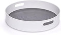 Copco Under-Sink Pantry and Cabinet Organizer, 18-Inch, Revolving Storage Solution, White and Gray