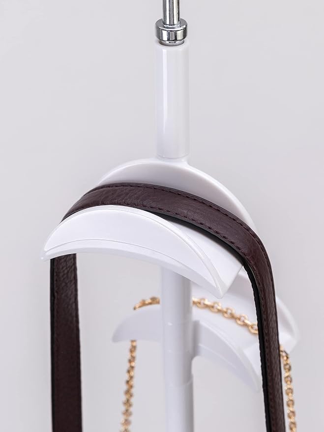 Purse Hanger for Closet - Rotating Handbag Hanging Hook Bag Storage Space Saver with 4 Hooks, Hanging Organizer for Scarf Handbag Belt