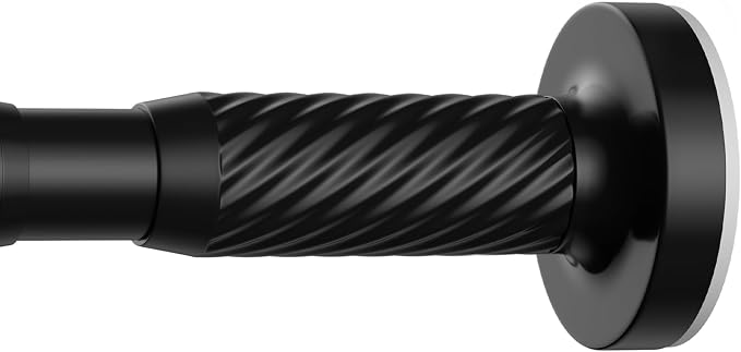Tension Curtain Rod 32-90Inch Black Tension Rod Outdoor Curtain Rods no Drilling Tension Rods for Patio, Windows,Closets,Doorway