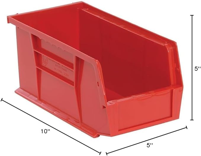 Quantum Storage QUS230 Ultra Stack and Hang Bins - 10-7/8" x 5-1/2" x 5" - 12 Pack