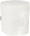 Covermates Keepsakes Round Appliance Cover – Quilted Kitchen Appliance Cover for Countertop Storage – Dust Protection – Stain Resistant – Washable – Slip-On Appliance Design, Cream