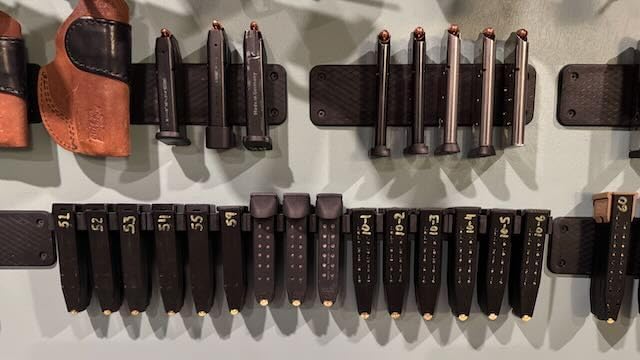 Magazine Mount for Glock 17 19 26 31 32 33 34 Mags - Wall Display Storage Organization System (8 Mounts Hold 24 Mags)