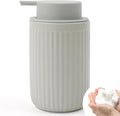 BosilunLife Foam Hand Soap Dispenser - Ceramic Foaming Soap Dispenser for Bathroom 12oz Refillable Liquid Lotion Soap Dispenser with Rust-Proof Foaming Pump for Countertop