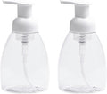 2-Pack Foaming Soap Dispenser Pump Bottles,Foam Hand Soap Dispenser with Refillable Plastic Container for Shampoo for Bathroom & Kitchen-Clear,8 oz(250ml)