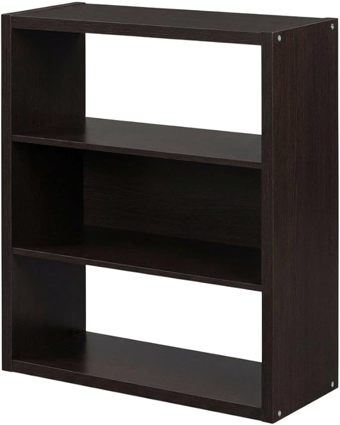 Furnifact Dark Oak Bookcase with Stylish Design, Durable Wooden Construction, Spacious Storage, Modern Home and Office Decor