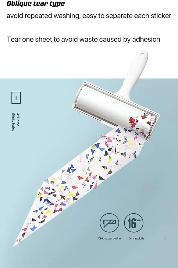 Lint Roller Refills for Pet Hair -1080 Sheets(12packs), 6.3 in Long,1.5 in Diameter,Extra Sticky for Clothes Dog &Cat Hair
