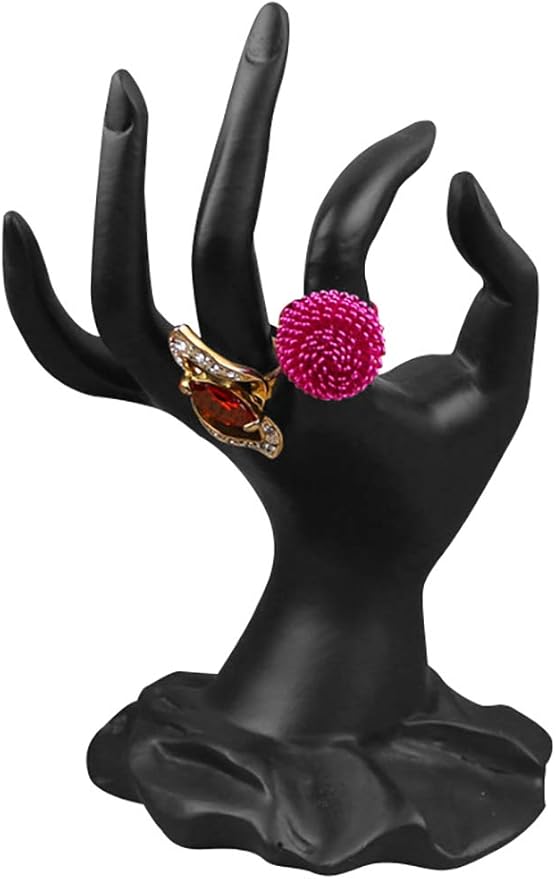 ChezMax Jewery Display Hand Ring Holder - Jewelry Organizer Stand, Necklace Stand, Jewelry Holder, Hand Model Holder Resin Mannequin Shaped Bracelet Holder Jewelry Display for Home Organization