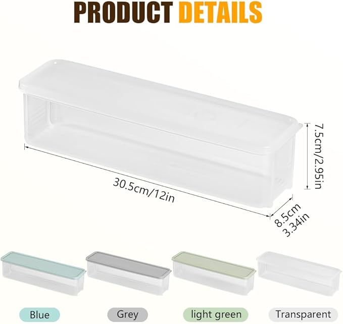 Storage & Crisper Boxes, 2025 New Durable Food Storage Containers, Stackable Refrigerator Organizer for Kitchen, Airtight Food Box with Lids, Fresh-Keeping Container Suitable (White, 5pcs)