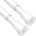 MEXAU 2pack White Tension Rods for Windows 27 to 50 Inch, Never Rust Adjustable Curtain Rod Tension Curtain Rods No Drilling, Spring Tension Curtain Rod for Doorway Window Bookshelf