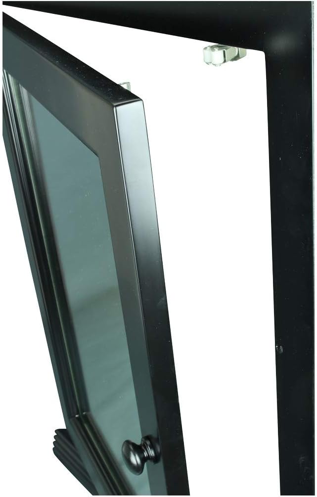 Renovators Supply Manufacturing Black Medicine Cabinets 27 1/8 in. X 20 1/8 in. Wooden Corner Bathroom Wall Medicine Cabinet with Recessed Mirror and Mounting Hardware