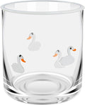14 Ounce Icon Juice Glasses, Aesthetic Cocktail & Old Fashioned Drinking Glasses, Iconic Clear Glass Cups for Women, Sister, Friend & Party Gifts (Swan)
