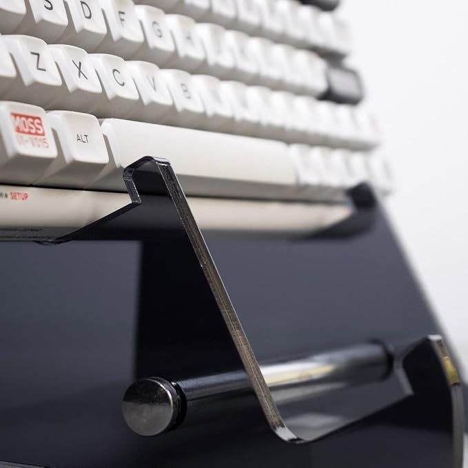 Sumgsn Keyboard Display Stand, Keyboard Storage Stand, Keyboard Holder, Black Transparent Acrylic Stand for Two Mechanical Keyboard