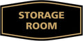 Signs ByLITA Fancy Storage Room Sign (Black/Gold) - Small 2 Pack