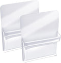 TecUnite 2 Pcs Magnetic Pouch Magnetic Pockets for Classroom | Dry Erase Marker Holder for Whiteboard, Pen Holder for Refrigerator Fridge, Locker Accessories, White Pens Storage Organizer