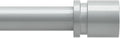 Byondeth Curtain Rods for Windows 16 to 144 Inches Adjustable Length 1 Inch Diameter Window Curtain Rod with Aluminium End Cap, Silver Gray