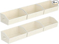 Homsorout Storage Bins for Shelves - Large Trapezoid Closet Shelf Organizer, Fabric Organization Bins with Handles, Storage Baskets for Clothes, Towel, Purse, 6 Pack, Beige