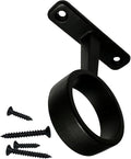 Desunia Die-Cast Mid Hanger for Black Round Closet Rod | 32mm Diameter | 1 Pack
