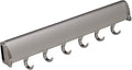 TAG Hardware Designer 6-Hook Expandable Valet Belt Rack, 13.75-Inch Extendable Wardrobe Closet Organizer Rod (Matte Aluminum with Chrome Ends)
