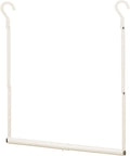 STORAGE MANIAC Adjustable Closet Rod for Hanging Clothes, 1 Pack White | Expandable 17.9"-29.7" Heavy-Duty Metal Closet Hanging Rod with 9 Height Adjustments, Space-Saving Double Closet Organizer