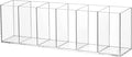 Jetec 6 Compartments Acrylic Pen Holder, Pencil Makeup Brush Holder(Clear) | Stationery Organizer Pencil Holder, Office Supplies, Clear, Acrylic, Desk Accessory Cosmetic Brush Countertop Desk Home