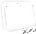 17.5inchX11.5inch Large Stainless Steel Plate for Magnets, 3M Adhesive Back, Mounting Screws, Ideal for Magnetic Shelf, Spice Holders, Colorful Magnets as a Gift. Mount Anywhere! (White, 2 Pack)