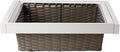 Pull-out Clothes Storage Basket,Stackable Shelf Baskets Organizer,Stackable Storage Bins,for Wardrobe and Closet Drawer in Bedroom Office(White,25.98-27.95in)
